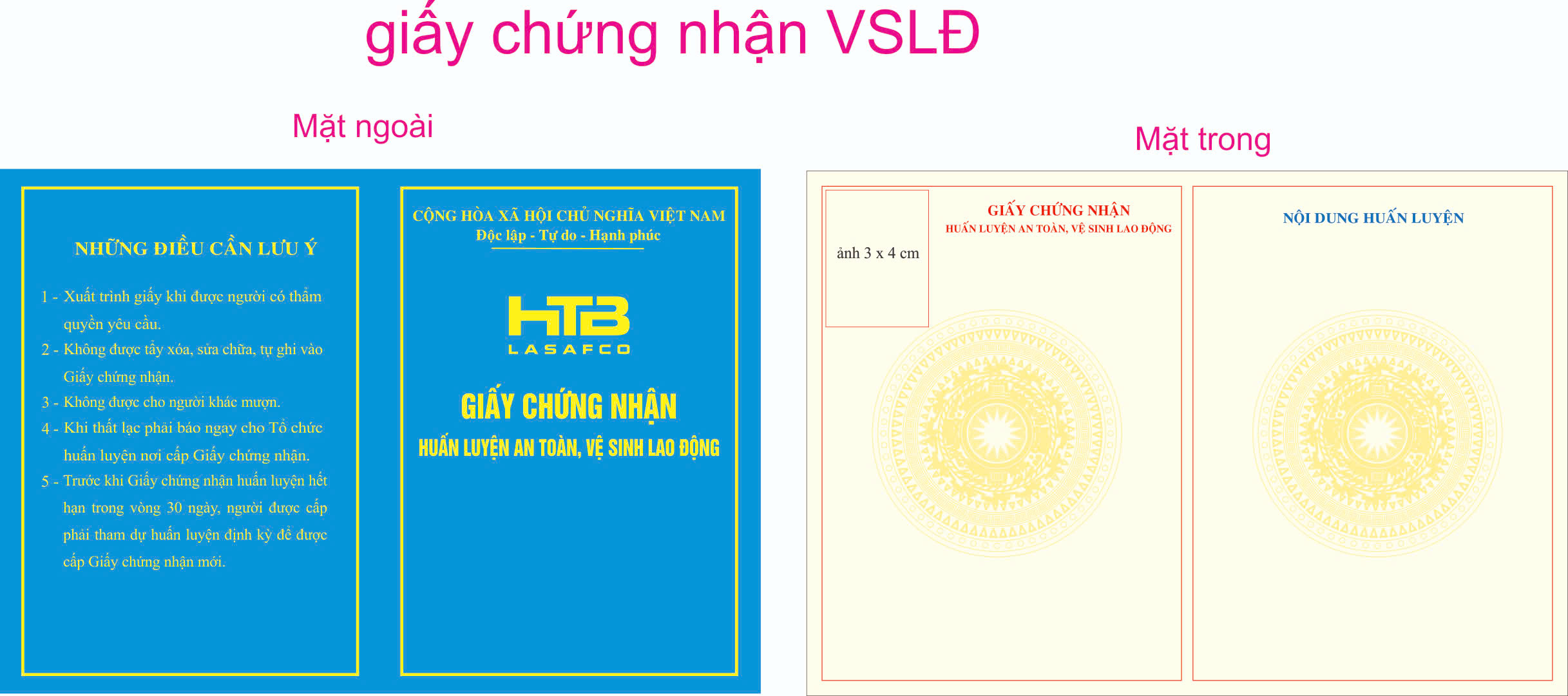 Chứng chỉ Huấn luyện an toàn vệ sinh lao động